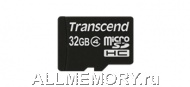 Карта памяти 4GB microSD/TransFlash, Class 4 + SD Adapter, Transcend