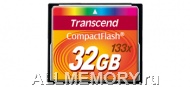 Карта памяти 32GB CompactFlash Card 133X, Transcend