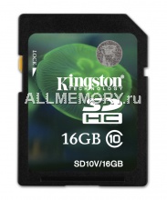 Карта памяти 16 GB Secure Digital High Capacity Card (SDHC), Class 10, Kingston