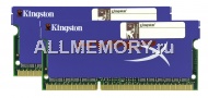 4GB DDR2 PC6400 SO-DIMM CL4 4-4-4-12 Kingston HyperX kit of 2